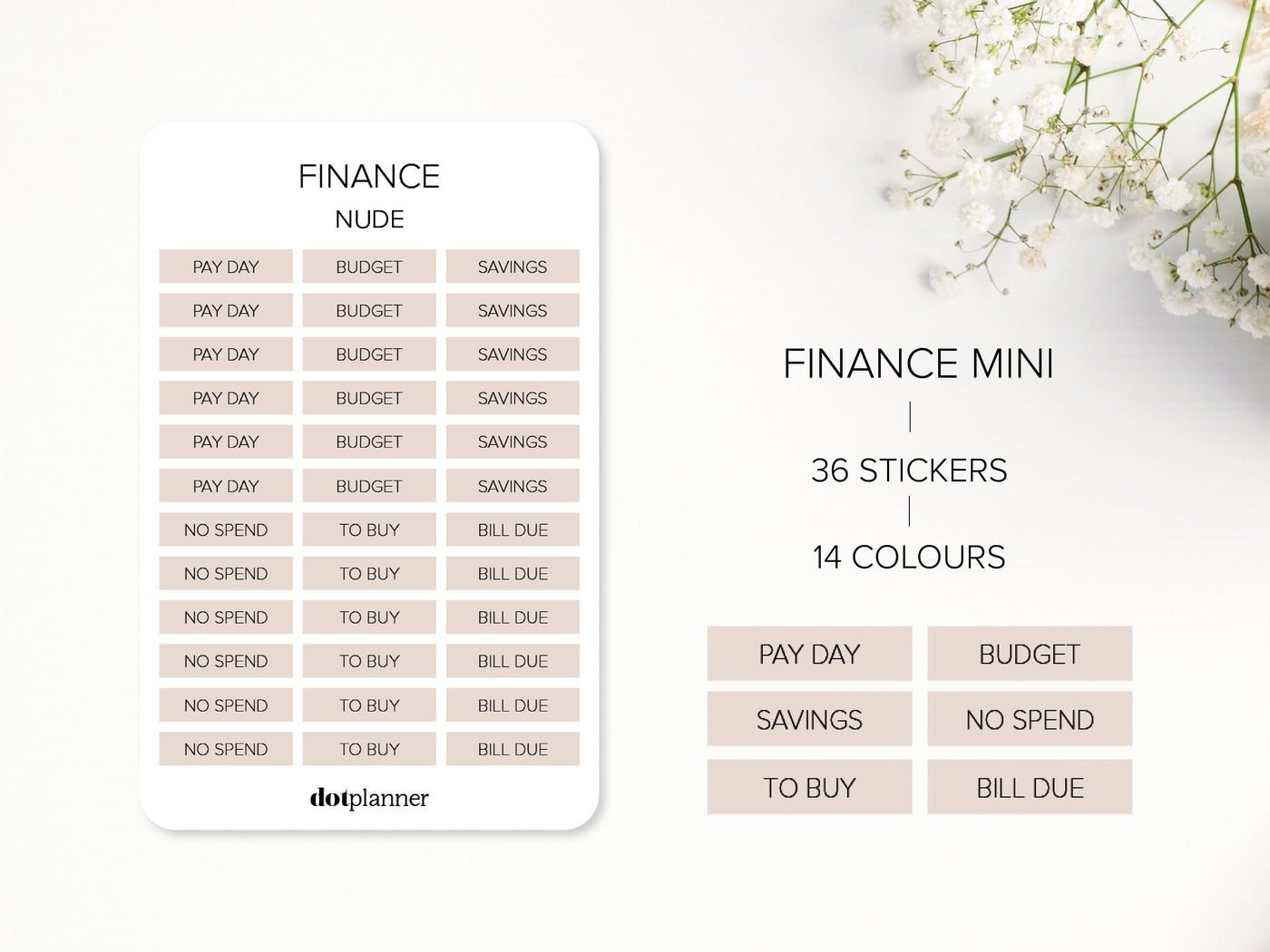 FINANCE MINI Text Stickers