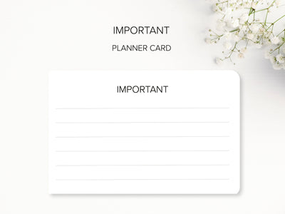 GOALS - Functional Planner Cards