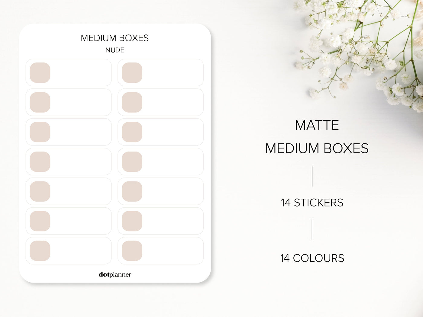 MEDIUM BOXES - Quarter Box Stickers