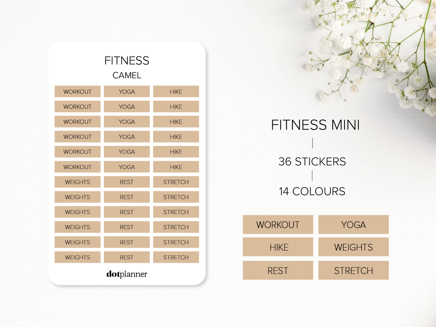 FITNESS MINI Text Stickers