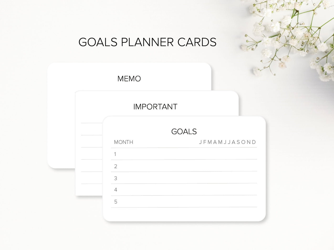 GOALS - Functional Planner Cards