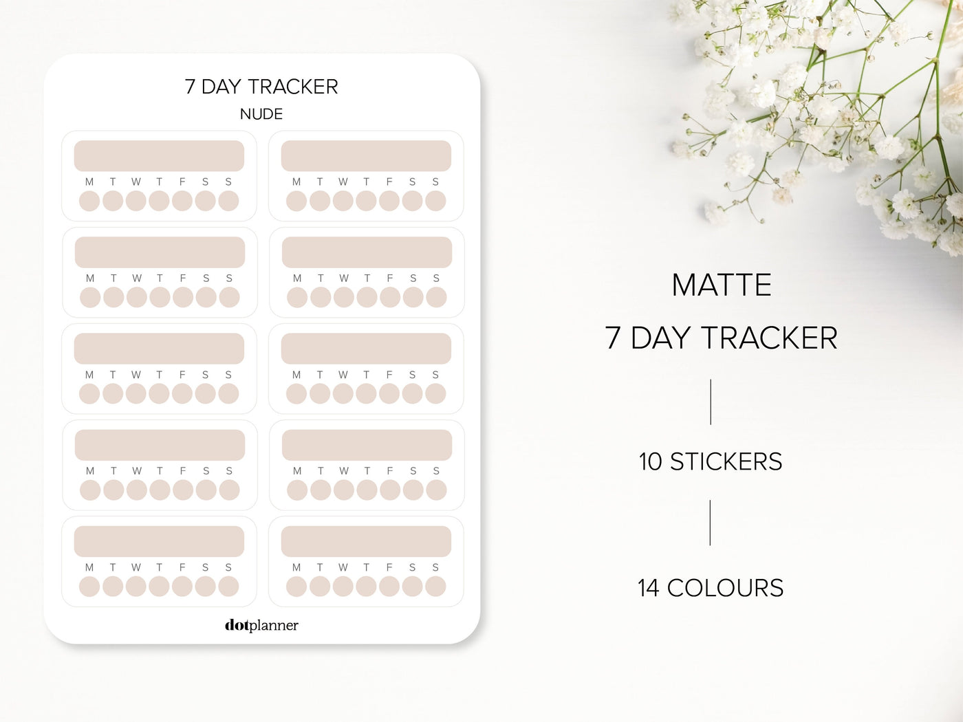 7 DAY TRACKER STICKERS