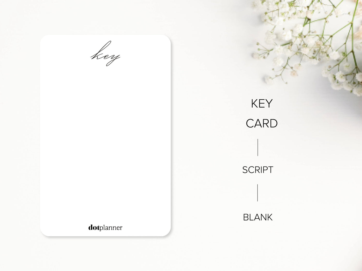 KEY CARD - Planner Cards