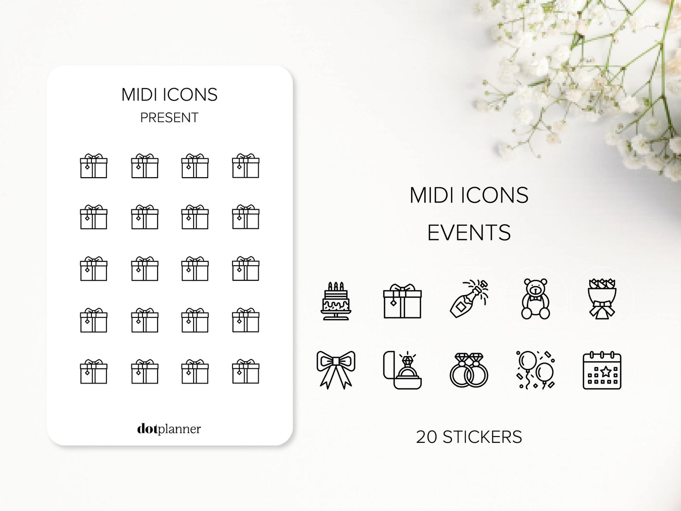 EVENTS - Midi Icons Stickers