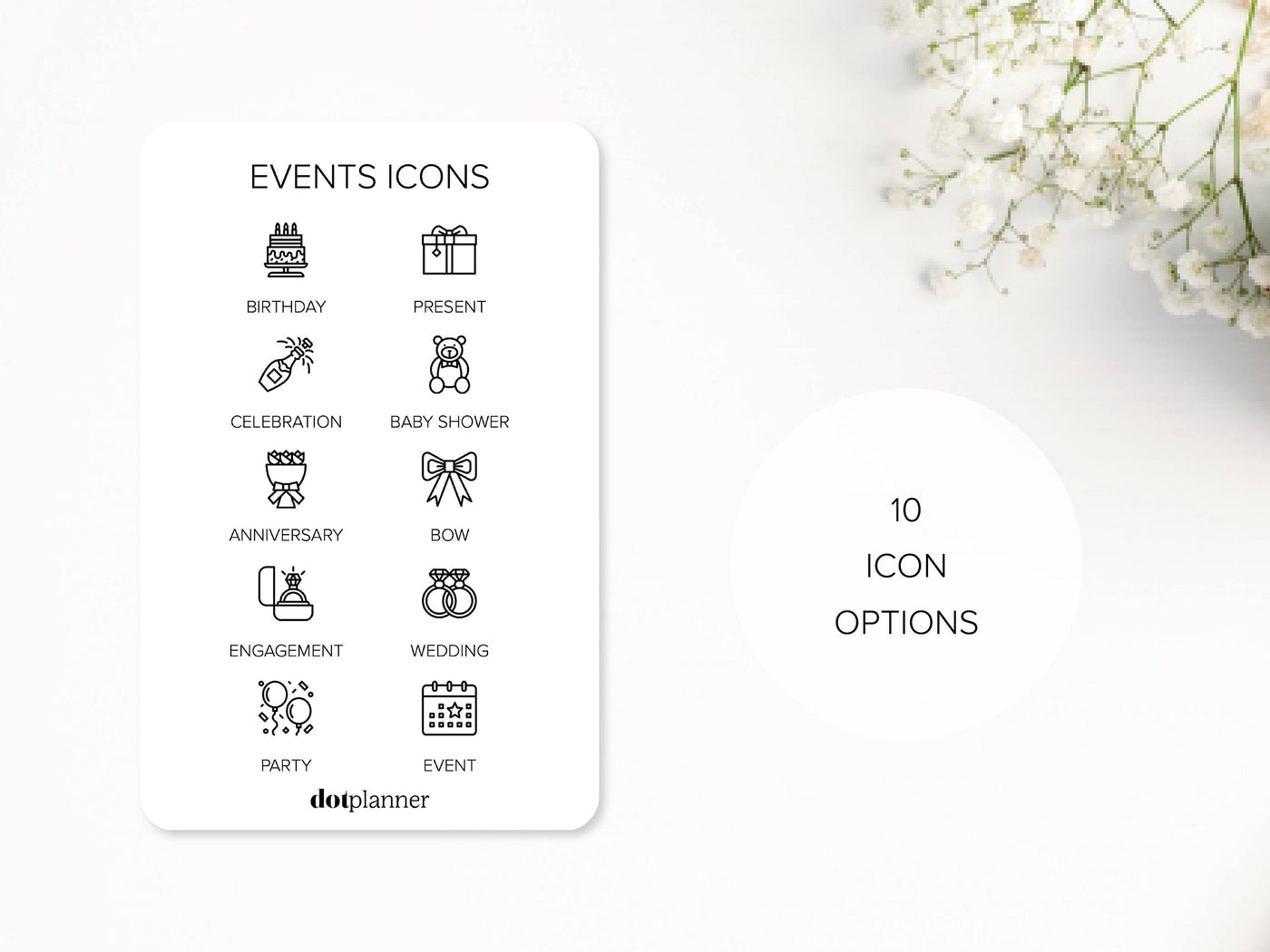 EVENTS - Mini Icons Stickers