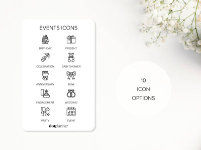 EVENTS - Mini Icons Stickers