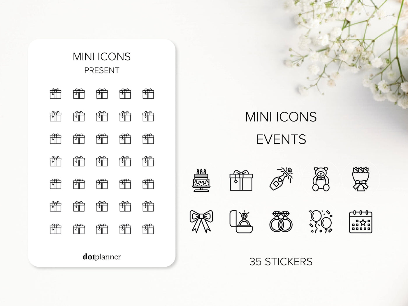 EVENTS - Mini Icons Stickers