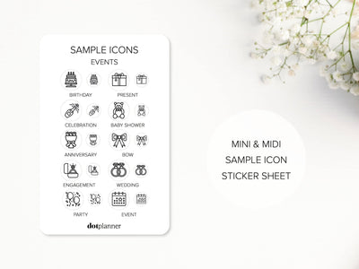 EVENTS - Mini Icons Stickers