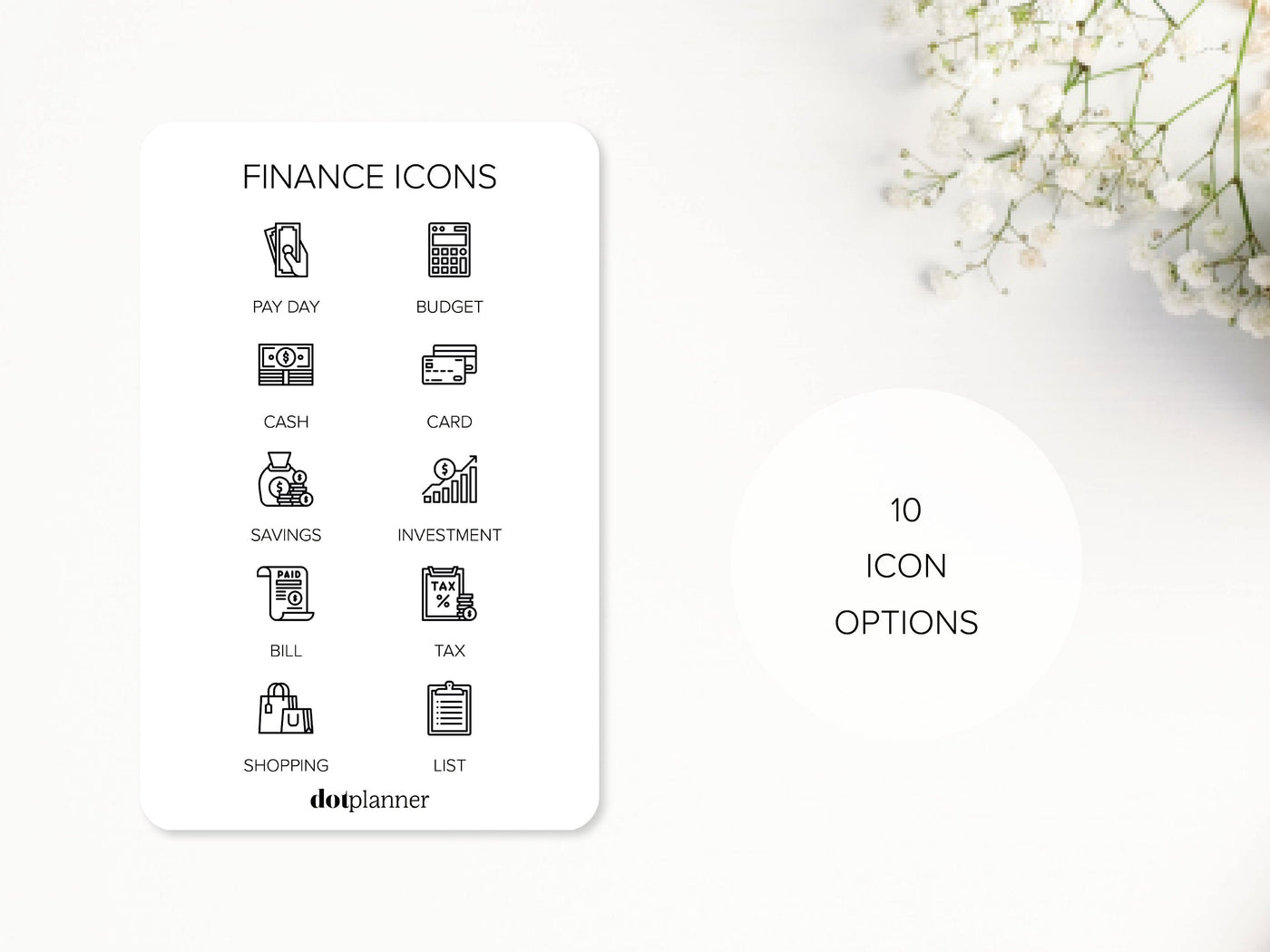 FINANCE - Mini Icons Stickers