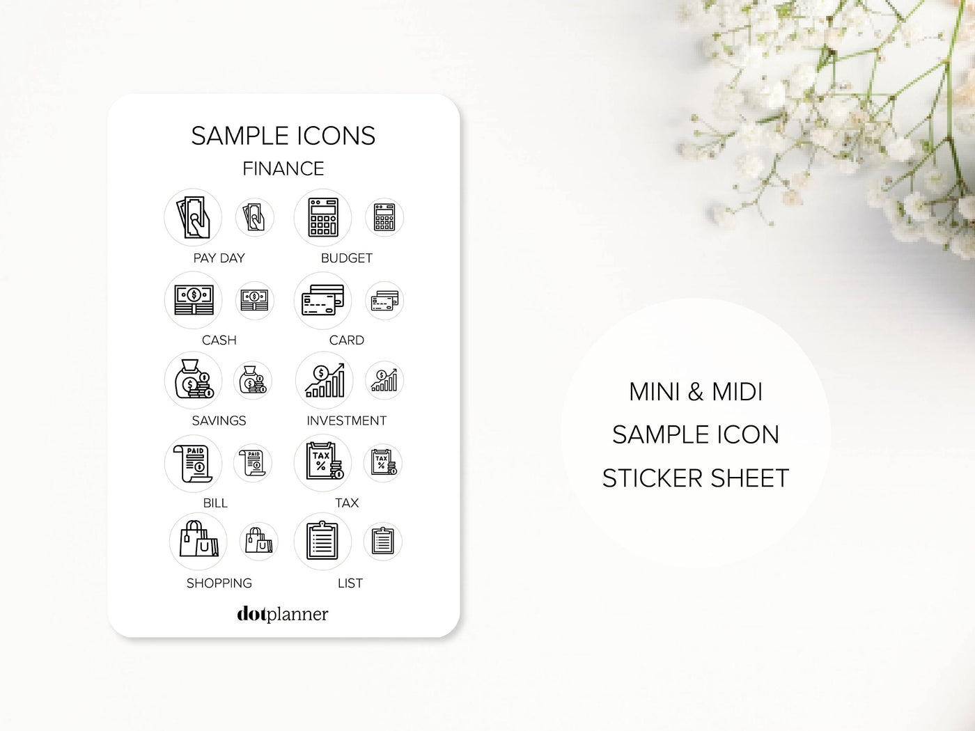 FINANCE - Mini Icons Stickers