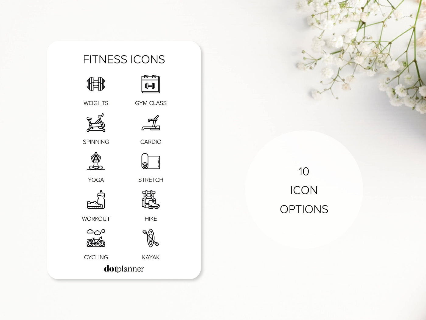 FITNESS Midi Icons Stickers