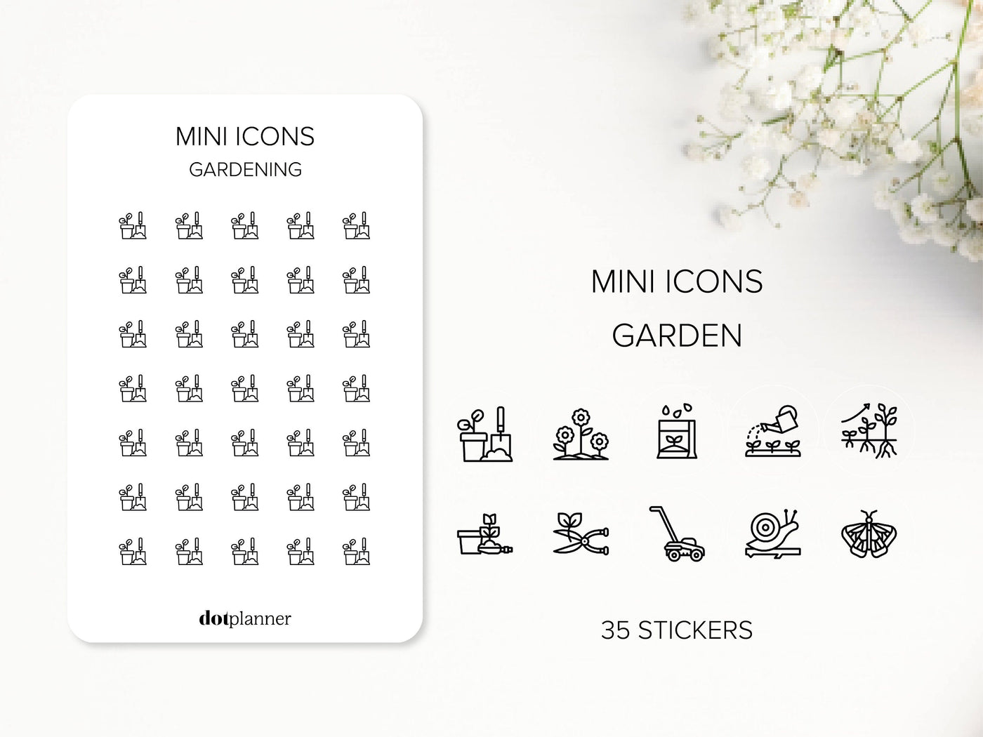 GARDEN Mini Icons Stickers