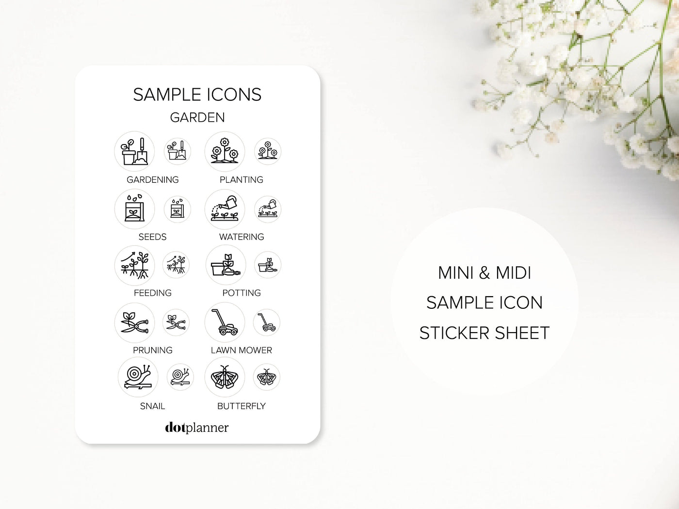 GARDEN - Midi Icons Stickers