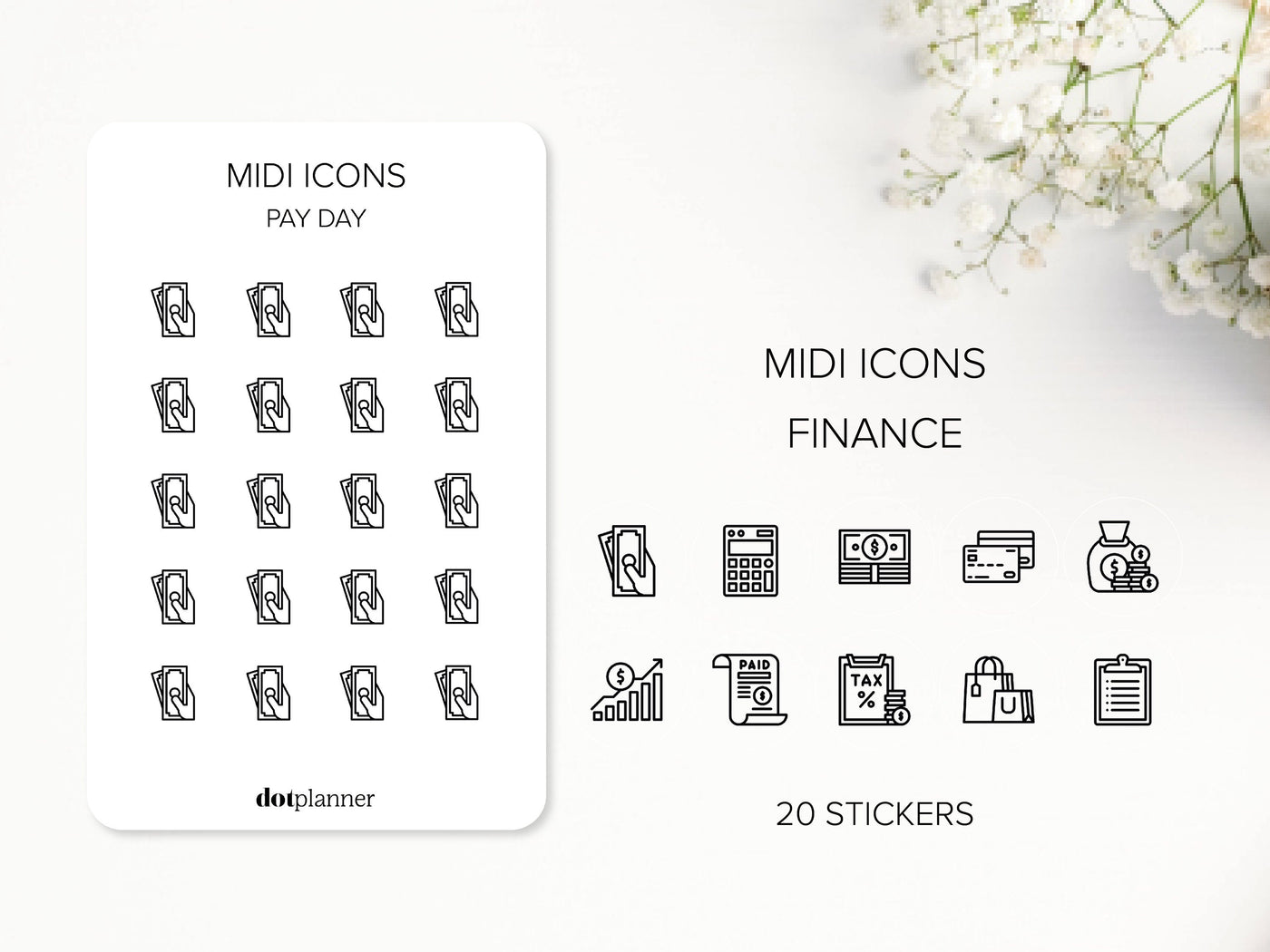 FINANCE - Midi Icons Stickers