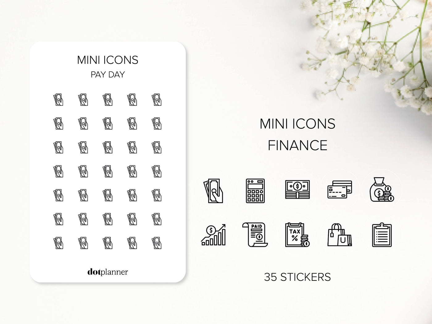 FINANCE - Mini Icons Stickers