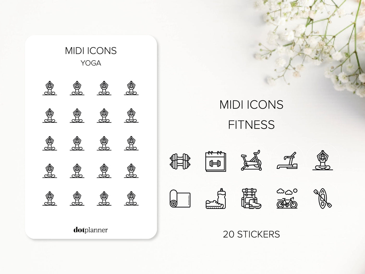 FITNESS Midi Icons Stickers