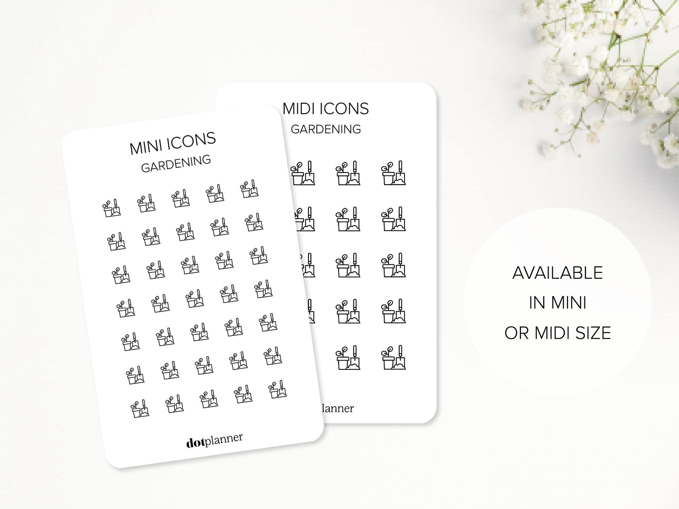 GARDEN - Midi Icons Stickers